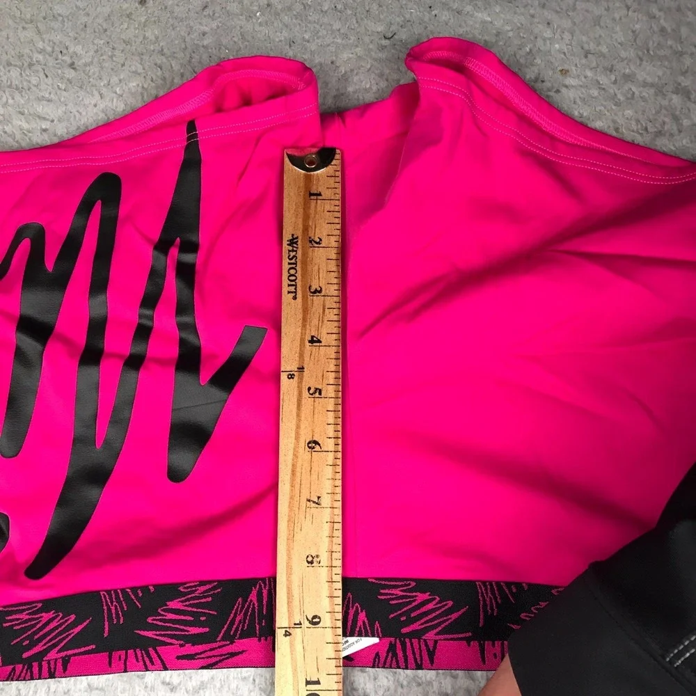 Nike Swim Shorts Girls XL Hot Pink Script Spellout Logo Performance NEW NWT